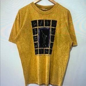 Mustard Yellow Vintage Graphic Short Sleeve Tee